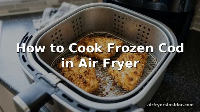 how to cook frozen cod in air fryer