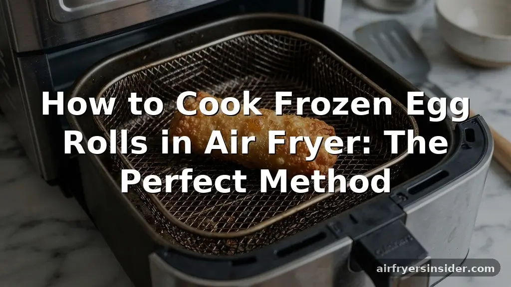 how to cook frozen egg rolls in air fryer