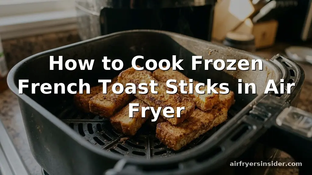 how to cook frozen french toast sticks in air fryer
