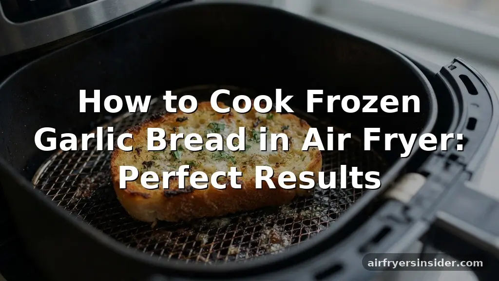 how to cook frozen garlic bread in air fryer