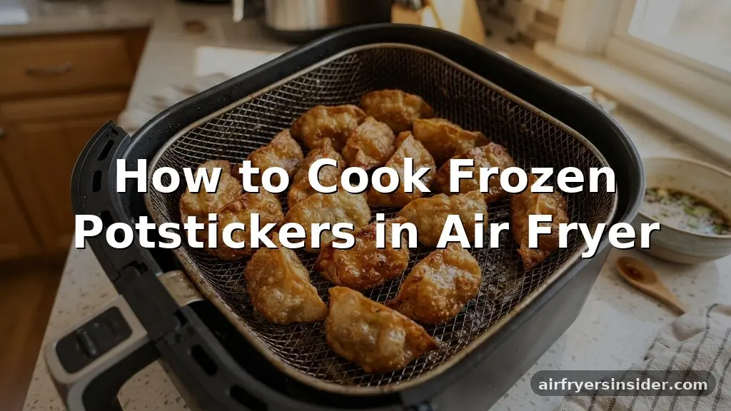 how to cook frozen potstickers in air fryer