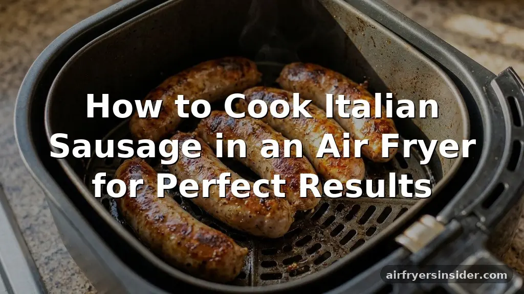 how to cook italian sausage in an air fryer