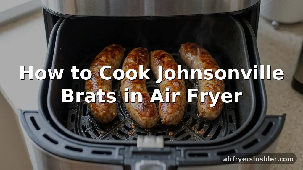 how to cook johnsonville brats in air fryer