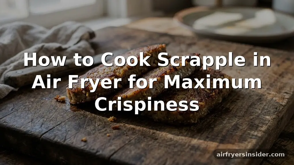how to cook scrapple in air fryer