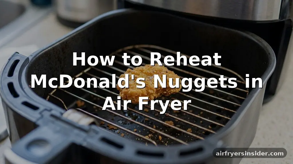 how to reheat mcdonald's nuggets in air fryer