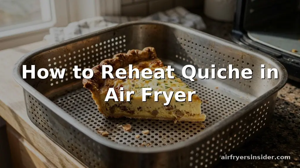 how to reheat quiche in air fryer