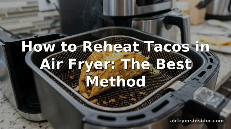 how to reheat tacos in air fryer