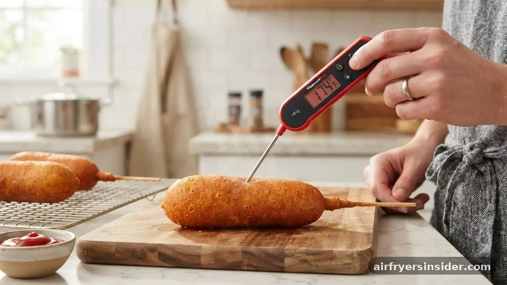 Safety and Internal Temperature Checks - how long to cook corn dog in air fryer