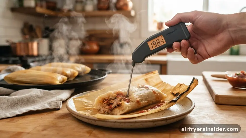 Safety and Internal Temperature Checks - how to reheat tamales in air fryer
