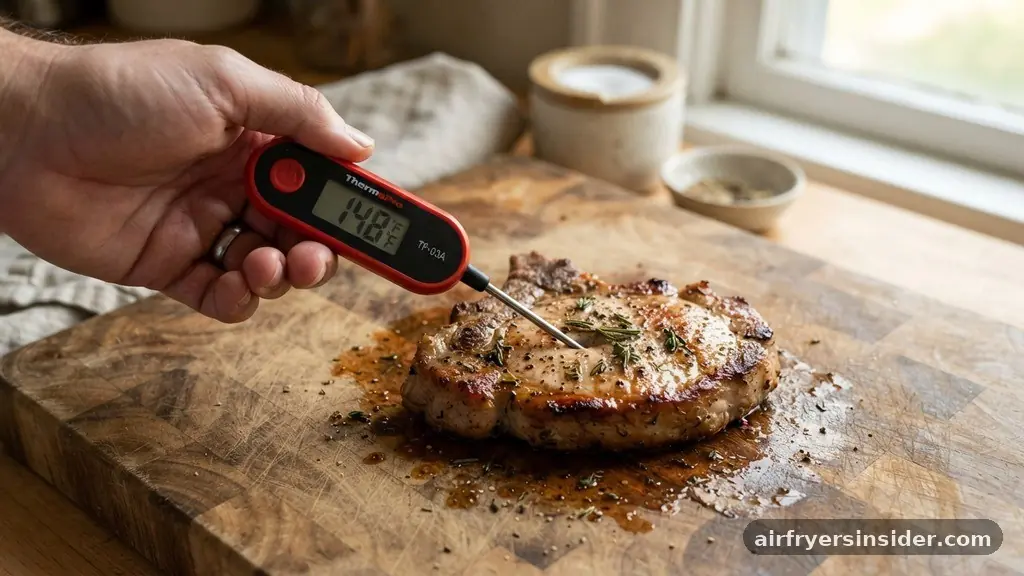 The Role of the Meat Thermometer - how to cook thin pork chops in air fryer